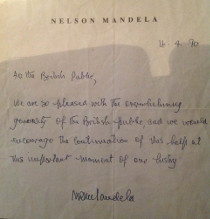 Letter from Nelson Mandela