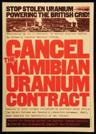 Cancel Namibian Uranium contract Poster