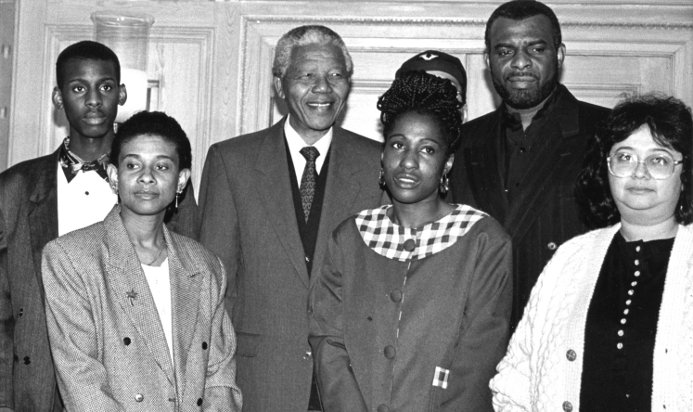 Nelson Mandela visited the family of murdered teenager Stephen Lawrence