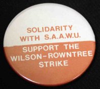 Badge with Solidarity with S.A.A.W.U.