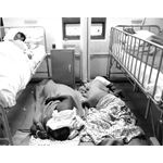 apd13. Patients sleep on the floor at Baragwanath Hospital, Johannesburg