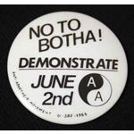 bdg38. No to Botha! Demonstrate June 2nd