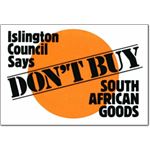 boy41. Islington Council Says Don’t Buy South African Goods