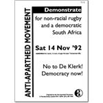 spo19. 'Demonstrate for non-racial rugby!'