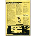 stu09. Leeds University Anti-Apartheid Bulletin