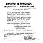 zim16. ‘Rhodesia or Zimbabwe?’ conference